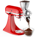 InnoMoon Metal Grain Mill Attachment for KitchenAid Mixer - Silver, 9 Grind Levels