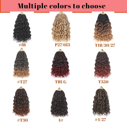 Pojui 12 Inch Ocean Wave Crochet Hair P1B/30 8 Packs Deep Wavy Curly Extensions