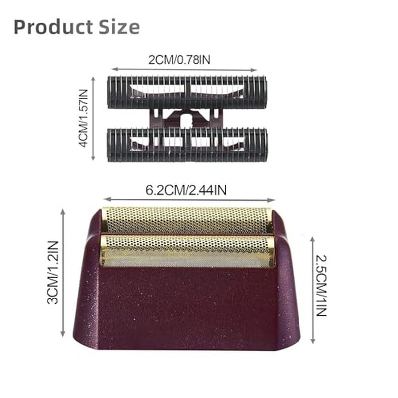 4 Pack Professional 5 Star Series Finale Shaver Replacement Foil and Cutter Bar Assembly Compatible With Wahl Shaver Foil 7031-100, 7043-100 Super Close Shaving Replacement Heads£¬ (Black)