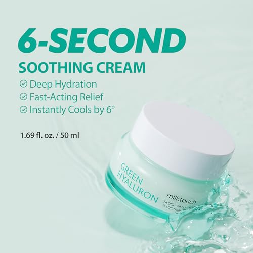 Hydrating Gel Moisturizer for Sensitive Skin - 6-Second Soothing Cream with Hyaluronic Acid & Centella