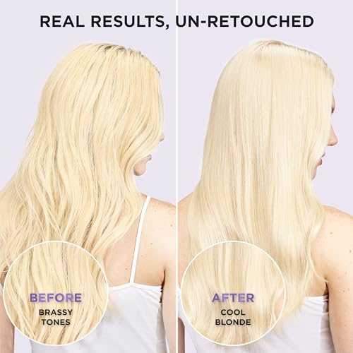 L¡¯Oreal Paris Sulfate Free Brass Toning Purple Conditioner for Blonde, Bleached, Silver, or Brown Highlighted Hair, EverPure, 6.8 Fl Oz (Packaging May Vary)