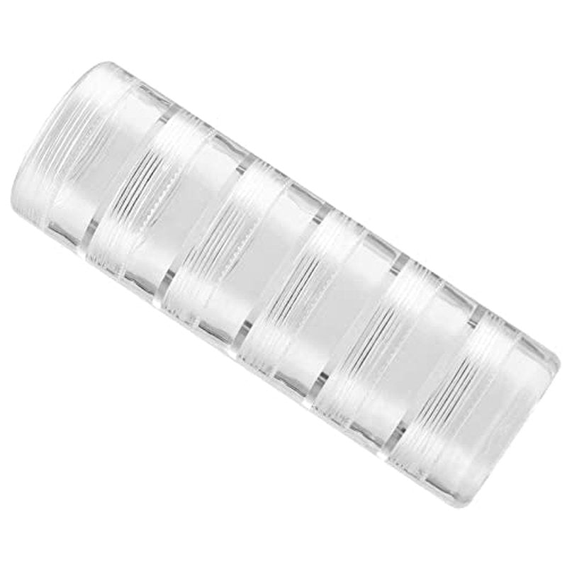 10 Sets 6 Layer Cylinder Stackable Plastic Bead Containers, 10G/10ML Stackable Round Plastic Containers Makeup Sample Container for Buttons, Beads, Small Items