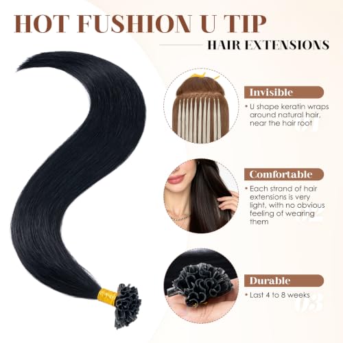 K Tip Hair Extensions Real Human Hot Fusion keratin ktip U Tips long