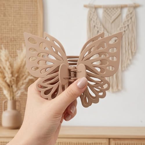 Large Butterfly Hair Clips for Women and Girls - Secure Claw Clips
