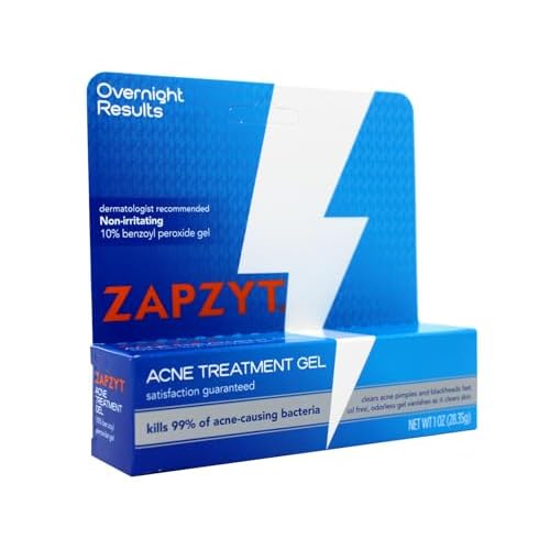Zapzyt Acne Treatment Gel Maximum Strength 10% Benzoyl Peroxide Acne Spot Treatment 1 oz