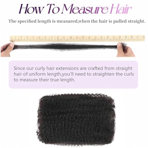 Natural Black Afro Kinkys Curly Human Hair Bulk 14 Inch for Braiding - 1 Pack 50g
