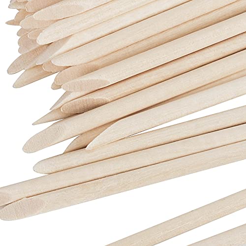 2000 Pack Orange Wooden Cuticle Sticks for Manicure & Pedicure - Double Sided Nail Care Tool