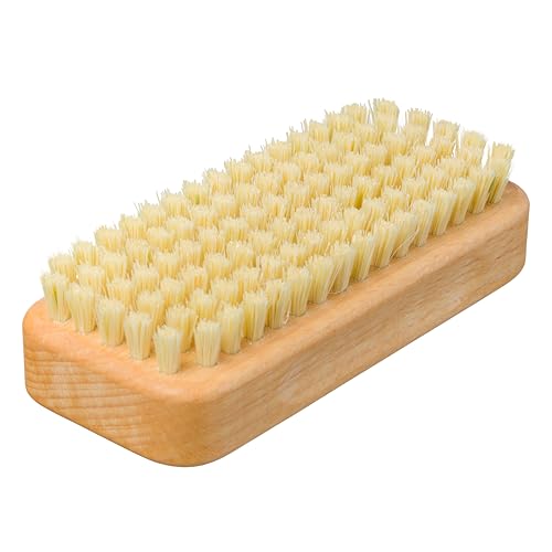 Redecker Gardener's Nail Brush with Tampico Fiber & Oiled Beechwood Handle, 4-1/4"