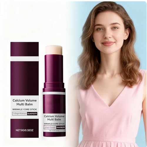 Calcium Volume Multi Balm, Collagen Infused Anti-Wrinkle & Firming Balm, Intense Hydrating Lifting Cream for Lip, Eye, Face, Neck, Suitable for All Skin Types, 3pcs