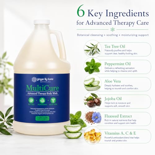 128oz MultiCure Advanced Therapy Body Wash with Tea Tree & Aloe - Ginger Lily Farms