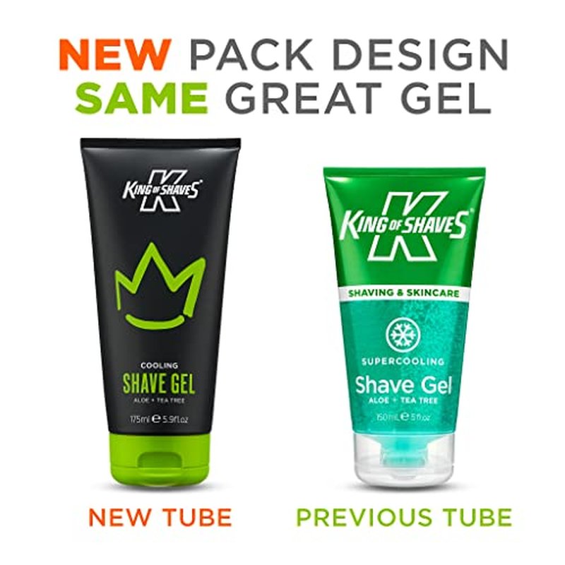 King of Shaves Cooling shave gel Aloe+Tea tree 2x175ml