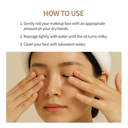 Amill Super Grain Cleansing Oil (125ml/4.23fl.oz) - Gentle Daily Oil Cleanser with 6 Grain Extracts for Hydrating & Nourishing Skin