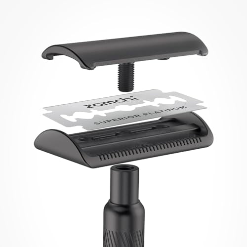Upgrade Double Edge Safety Razor with 100 Counts Safety Razor Blades