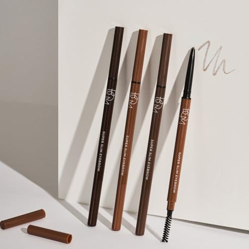 Pinkiou Microblading Eyebrow Pen, 2-In-1 Waterproof Eyebrow Pen, Dual-Ended Eyebrow Pen with 2-Fork-Tips and Precision Brush, Eyebrow Pen for Natural Hair-Like Brows, Long Lasting, Black Brown