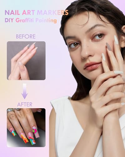 36 Colors Nail Art Pen Set - Quick-Drying & Precise Acrylic Paint for DIY & Salon Nail Design Variation of THIS listing