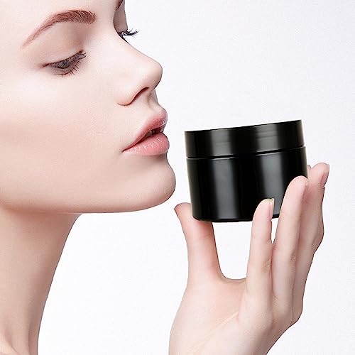 40 Pack 4 oz Black Plastic Jars with Lids - Cosmetic & Storage Containers
