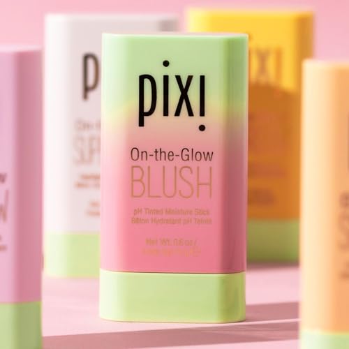 Pixi On-the-Glow Blush - CheekTone, pH Reactive Hydrating Tinted Moisture Blush Stick with Ginseng, Aloe Vera & Fruit Extracts, for Cheeks & Lips, 19g / 0.6oz, Paraben-Free