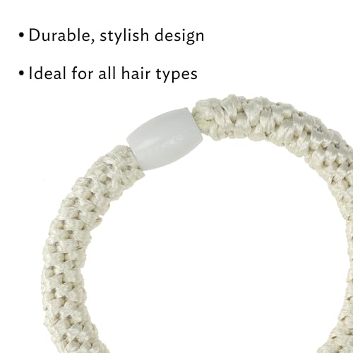 L. Erickson Pastel Hair Ties for Thick Hair, Grab & Go Pony Tube, 15 Pack, Taffy, Thick No-Crease Bands with Strong Hold, Damage-Free Design, Sweet Spring Colors