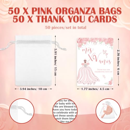Quinceañera Party Favors Rose Compact Mirrors Gift Set 50 Pieces