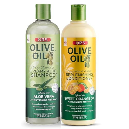 ORS Olive Oil Aloe Shampoo & Replenishing Conditioner Set - Hydrating Hair Care