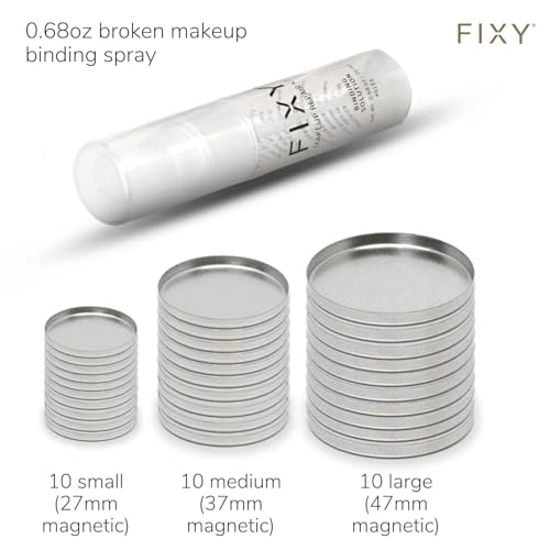 Refill Kit with Magnetic Pans & Powder Binder Spray for Makeup - Binder + Round Makeup Pans