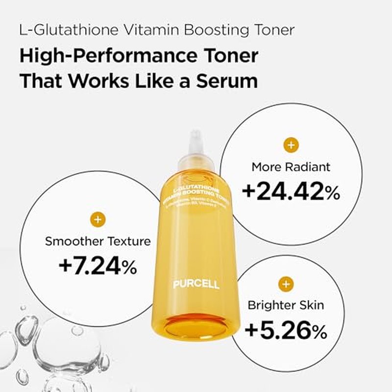 L-Glutathione Vitamin Boosting Toner ? infused with Niacinamide, Tocopherol & Vitamin C for Tone Up and Hydrating Skin (10.14 fl oz / 300 ml)