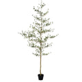 7ft Faux Olive Tree with Fake Trunk - Shady Lady Artificial Tree, UV Resistant