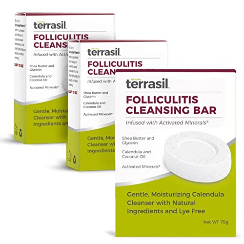 Terrasil Folliculitis Treatment Soap Bar 75g Pack of 3 - Natural Skin Relief