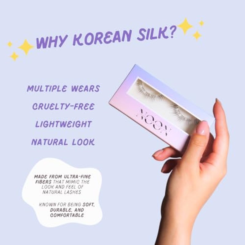 Happy Hour Silk Cluster Lashes - Natural Fluffiness, Waterproof & Sweatproof, Handmade For Sensitive Eyes, 100% Korean PBT Silk - 8mm, 10mm, 12mm, 14mm (10MM)