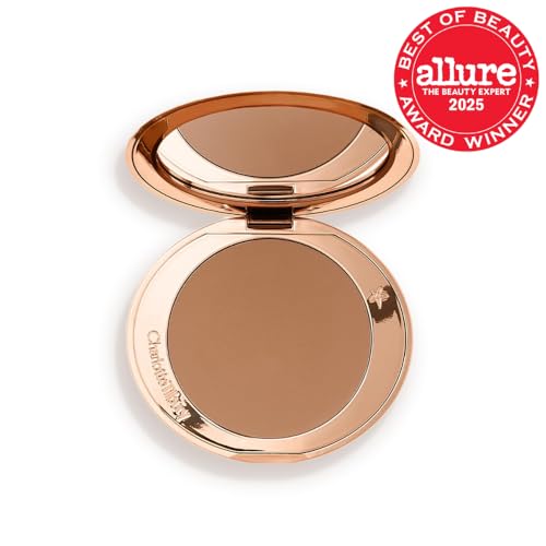 Charlotte Tilbury Airbrush Matte Bronzer Medium - Refillable Powder with Hyaluronic Acid