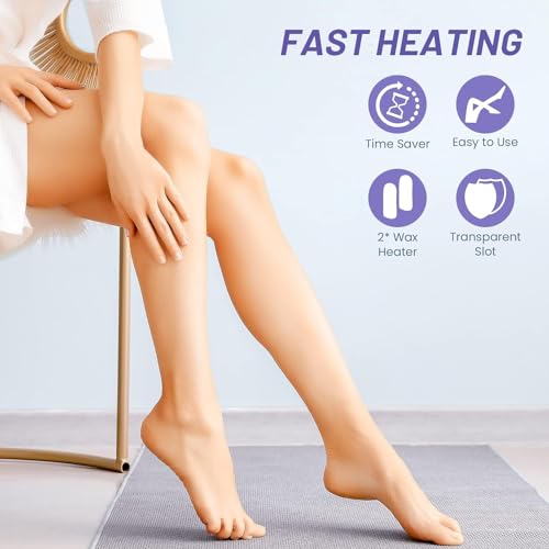 Double Cartridges Wax Warmer for Hair Removal - 110V, Home & Salon Use