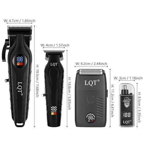 LQT 902 4-in-1 Men's Hair Clippers Set Cordless Trimmer for Beard Ear Nose Grooming
