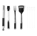 HexClad 8-Piece BBQ Grill Tool Set with Spatula Tongs & Skewers