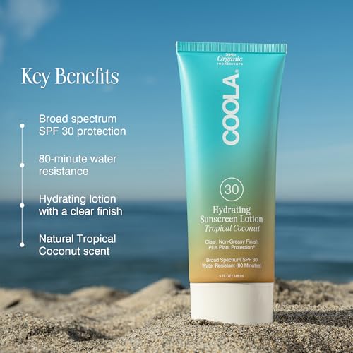 Hydrating SPF 30 Sunscreen Lotion - Tropical Coconut Scented Body Moisturizer, 5 oz