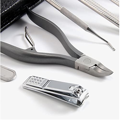 Nail Clipper,Heavy Duty Ingrown Podiatrist Toenail Tool Kit,Stainless Steel Long Handle Cosmetic Pedicure Set for Ingrown and Thick Nails for Callus 8Piece