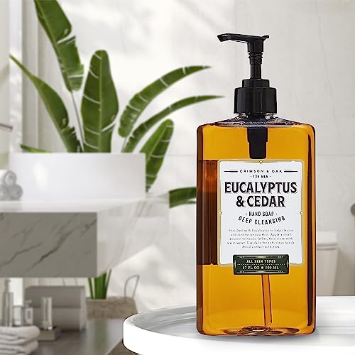 Deep Cleansing Hand Soap with Pump Dispenser - Eucalyptus & Cedar - 17 Fl Oz Pack of 4