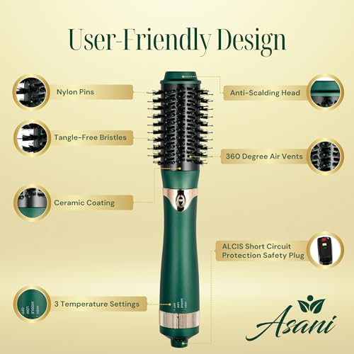 Multipurpose Hot Air Brush with Interchangeable Heads for Hair Styling