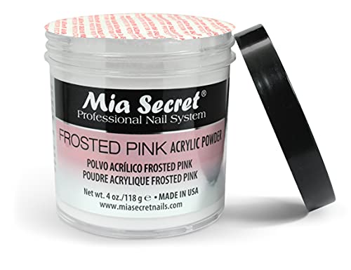 Frosted Pink Acrylic Powder for Nail Art - 4 Ounce