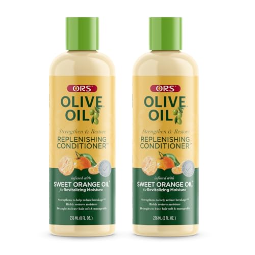ORS Olive Oil Strengthen & Restore Replenishing Conditioner Orange Oil 8 Ounces (Pack of 2)