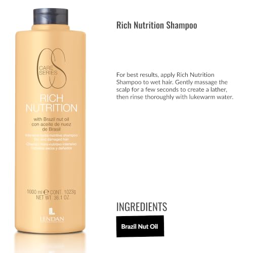Nourishing Shampoo with Brazil Nut Oil for Dry Damaged Hair - 1000ml