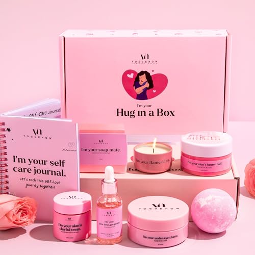 Self Care Spa Gift Set for Women - 8 Piece Skin & Relaxation Kit with Masks, Body Butter, Candle & More - Variation of THIS listing