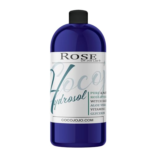 32 oz Rose Water Hydrosol Facial Mist with Glycerin Aloe Vitamin C Witch Hazel - Natural Vegan