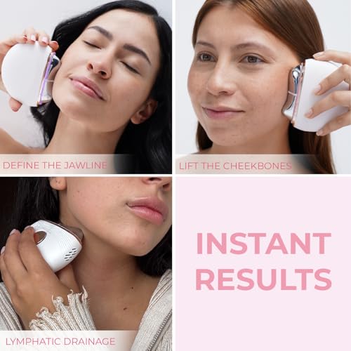 Electric Gua Sha Facial Massager with LED Light & Heat Cold Therapy - Anti-Aging & Sculpting Tool