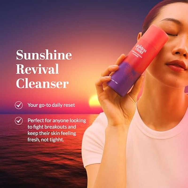 Golden Child - Sunshine Revival Cleanser - Daily Cleanser for Sensitive Skin & combination Skin. Deep Cleans & Fights Breakouts.