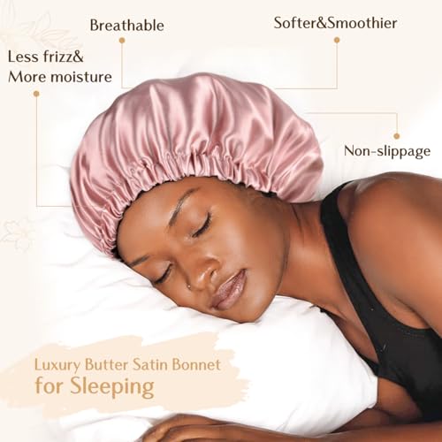 YANIBEST Heatless Curl Overnight Set with Hair Scrunchies Clip and Satin Bonnet