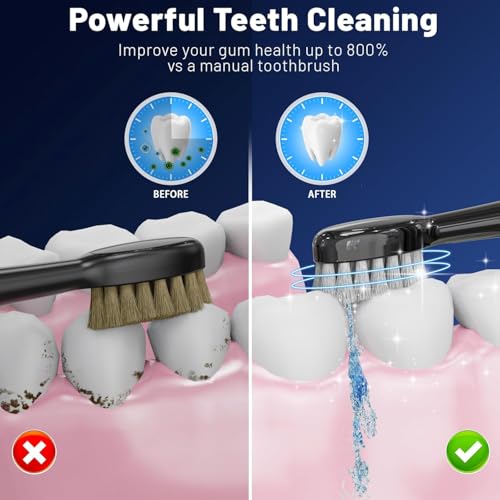 Electric Toothbrush with Water Flosser Portable Sonic Toothbrush & Flossing Device