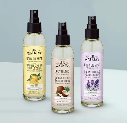 Body Oil Mist with Lemon Cream Scent - Hydrating, Nourishing Moisturizer, 6 Fl Oz, Pack of 2