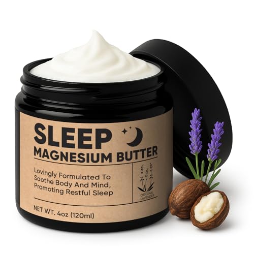 Magnesium Butter for Sleep, Nighttime Magnesium Cream for Leg & Foot ? with Shea & Mango Butter, Arnica & Essential Oils for Relaxation, Restful Sleep & Leg Comfort(Lavender) (1)