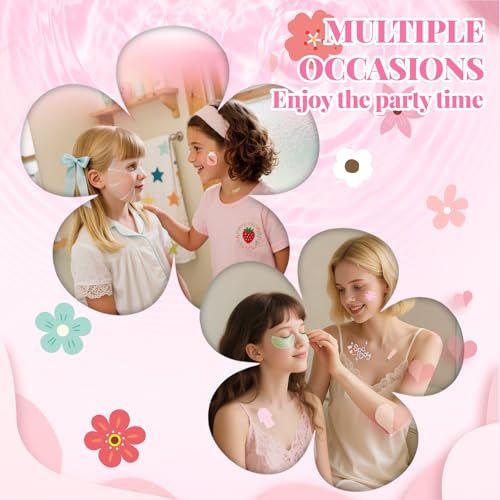 90PCS Spa Party Supplies Set for Girls with Masks, Tattoos & Favors - Variation of THIS listing