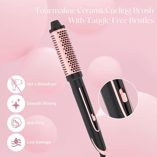 5-in-1 Curling Iron Set with Interchangeable Ceramic Barbells & Hot Air Brush